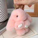 15cm Rabbit Fur Bunny Keychain Bag Charm