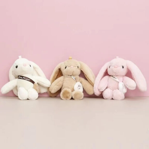 15cm rabbit fur bunny keychain bag charm 12