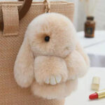 15cm Rabbit Fur Bunny Keychain Bag Charm