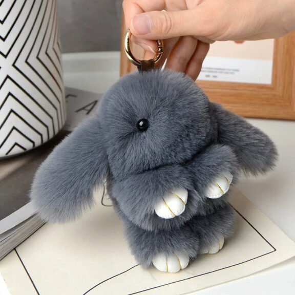 15cm rabbit fur bunny keychain bag charm 5 1