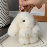 15cm Rabbit Fur Bunny Keychain Bag Charm