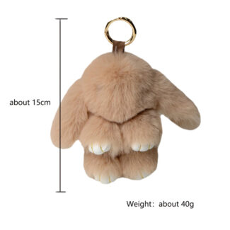 15cm Rabbit Fur Bunny Keychain Bag Charm