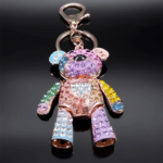 Colorful Crystal Bear Keychain Bag Charm