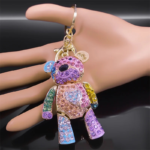 Colorful Crystal Bear Keychain Bag Charm