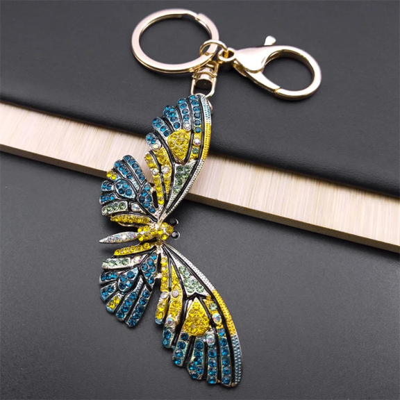 crystal butterfly keychain bag charm a2