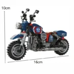 Motorcycle Building Block Blue 02