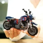 Motorcycle Building Block Blue 06