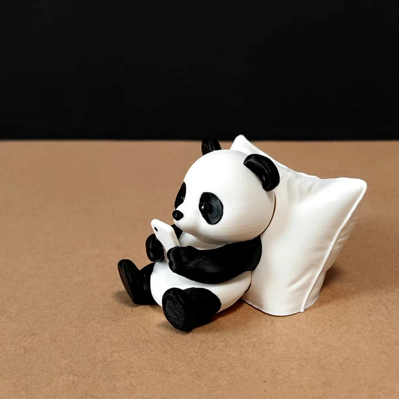panda desk ornament close up studio photo