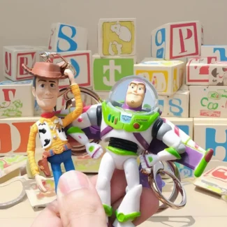 Toy Story Doll Keychain Woody Buzz Lifestyle 02